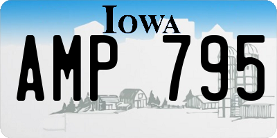 IA license plate AMP795