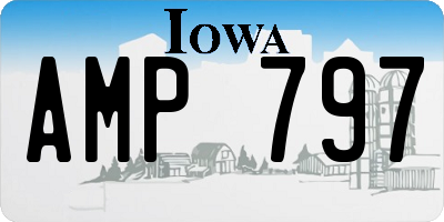 IA license plate AMP797