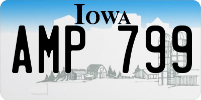 IA license plate AMP799
