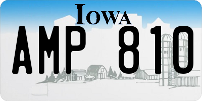 IA license plate AMP810