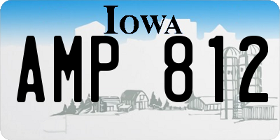 IA license plate AMP812