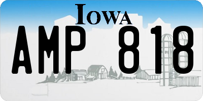 IA license plate AMP818