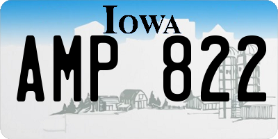 IA license plate AMP822