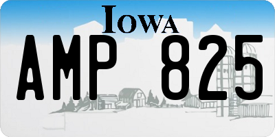 IA license plate AMP825