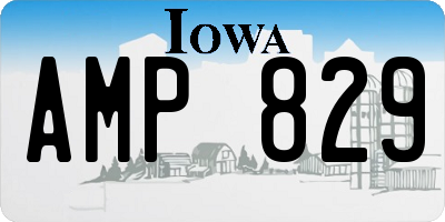 IA license plate AMP829