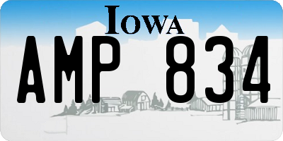 IA license plate AMP834