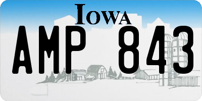 IA license plate AMP843
