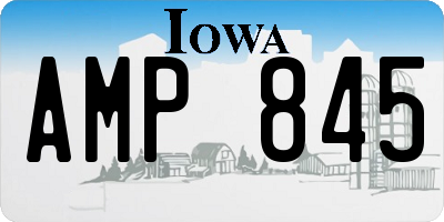 IA license plate AMP845