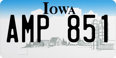 IA license plate AMP851