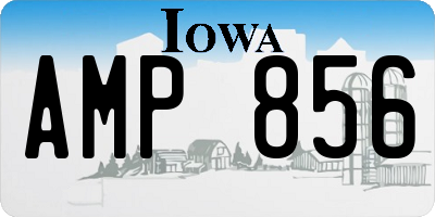 IA license plate AMP856