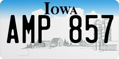 IA license plate AMP857