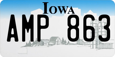 IA license plate AMP863
