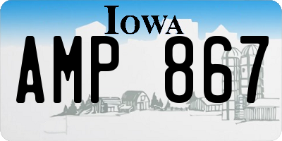 IA license plate AMP867