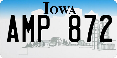 IA license plate AMP872