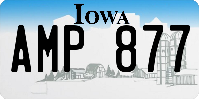 IA license plate AMP877