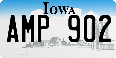 IA license plate AMP902