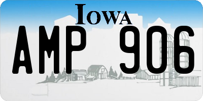 IA license plate AMP906
