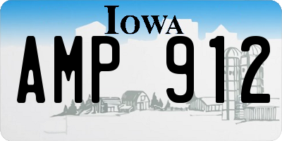 IA license plate AMP912