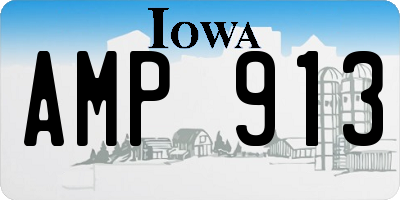 IA license plate AMP913