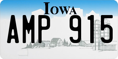 IA license plate AMP915