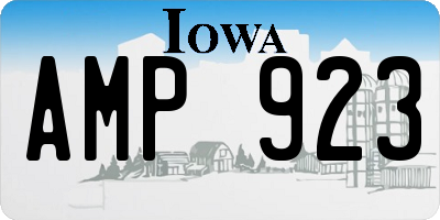 IA license plate AMP923