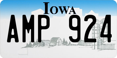 IA license plate AMP924