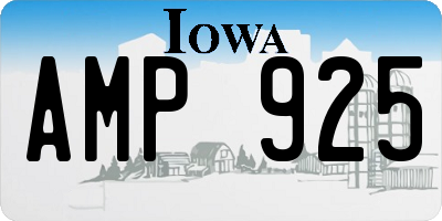 IA license plate AMP925