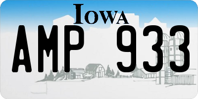 IA license plate AMP933