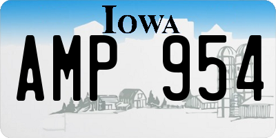 IA license plate AMP954