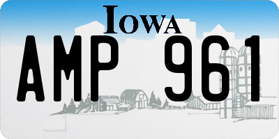 IA license plate AMP961
