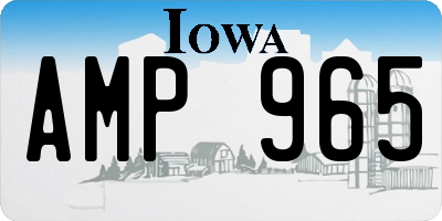 IA license plate AMP965