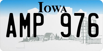 IA license plate AMP976
