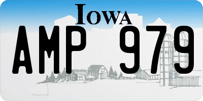 IA license plate AMP979