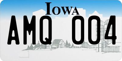 IA license plate AMQ004