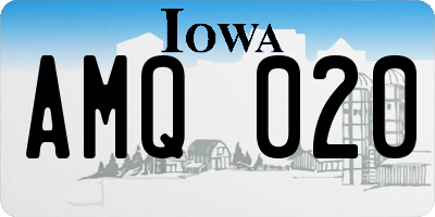 IA license plate AMQ020