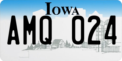 IA license plate AMQ024