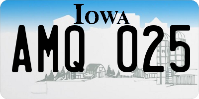 IA license plate AMQ025