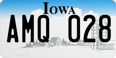 IA license plate AMQ028