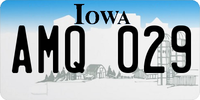 IA license plate AMQ029