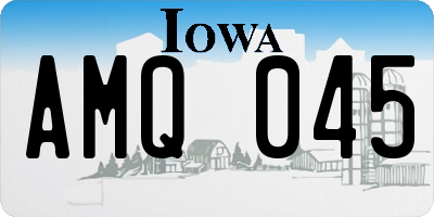 IA license plate AMQ045