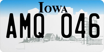 IA license plate AMQ046