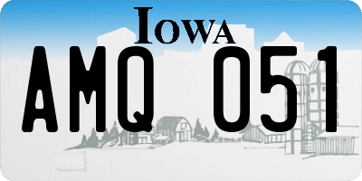 IA license plate AMQ051