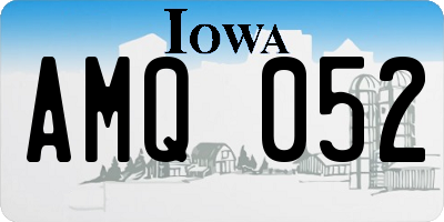 IA license plate AMQ052