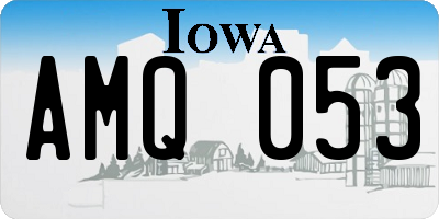 IA license plate AMQ053