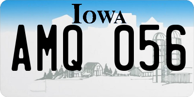 IA license plate AMQ056