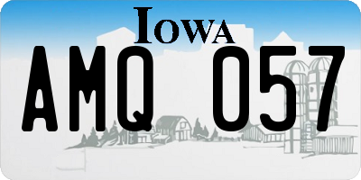 IA license plate AMQ057