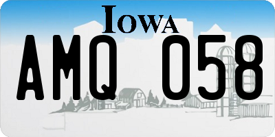 IA license plate AMQ058