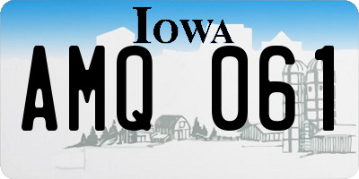 IA license plate AMQ061
