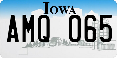 IA license plate AMQ065