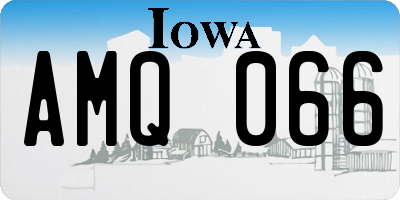 IA license plate AMQ066